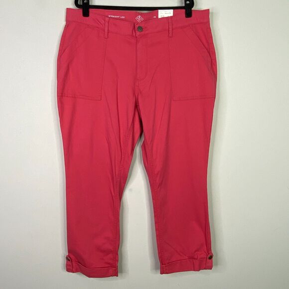 New St. John's Bay Mid Rise Straight Leg Pant Women's Size 18 - Picture 1 of 8